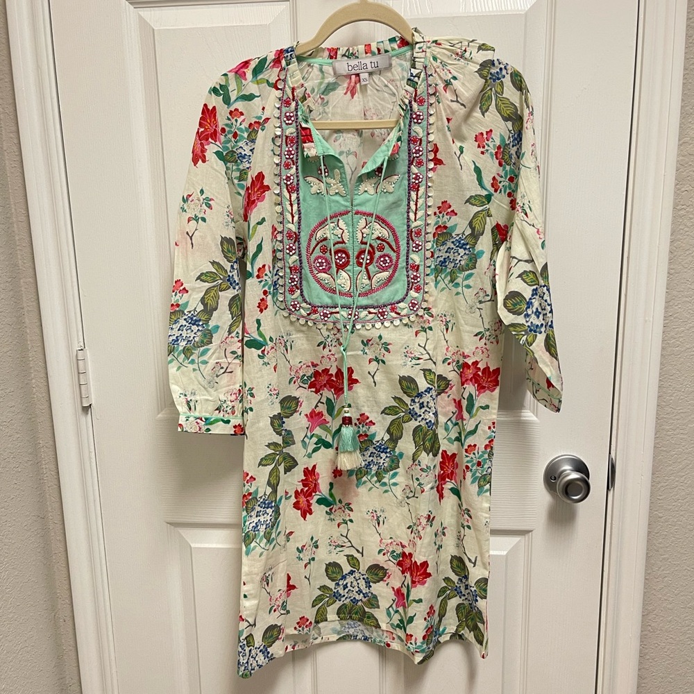Bella Tu Floral Beaded Dress